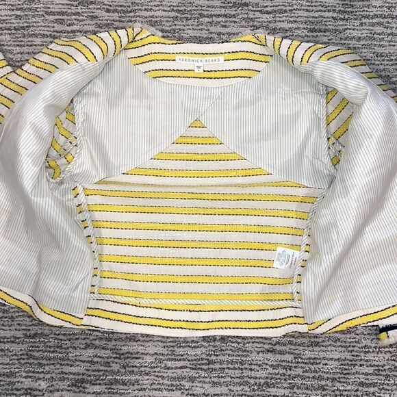 New Veronica Beard Talie Dickey Jacket w/ Frayed Trim Size 8 - Picture 12 of 15